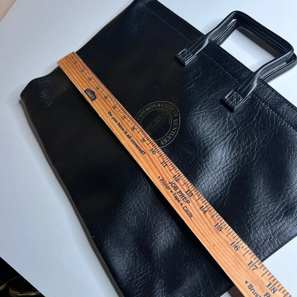 Vintage American Portfolio‎ Co Kentucky State Seal Black Briefcase Document Bag
